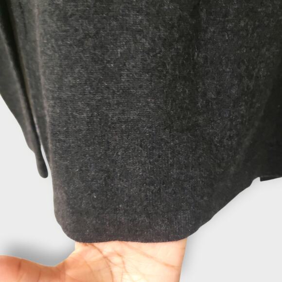 Elie Tahari Womens Draped Front Cashmere Cardigan Dark Grey Sz Small Minimalist - Picture 5 of 12